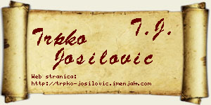 Trpko Jošilović vizit kartica